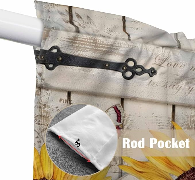 Red Yellow Sunflowers Swag Valances - Image 4