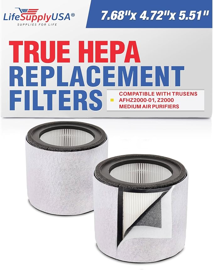 True HEPA + Carbon + Pre-Filter Replacement by LifeSupplyUSA