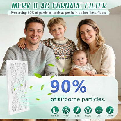 4 Pack Updated 4.5x11x1Air Filter, pertain Merv 11 HVAC Pleated A/C Furnace - Image 2