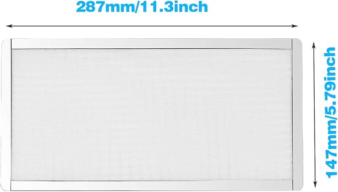 287mm 140mm x 2 PC Fan Dust Mesh Filter 11.3inch x 5.79inch PVC Computer PC - Image 4