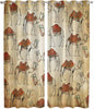 2 Panel Kitchen Cafe Curtains, Desert Sand Camel Sunlight Filtering Nature Air by Hokiten