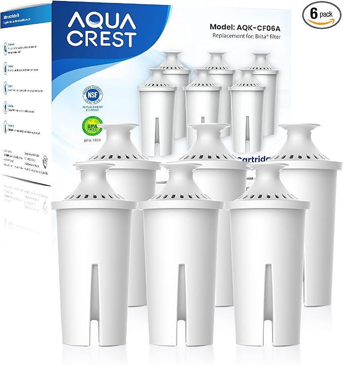 AQUA CREST Replacement for Brita® Filter, Brita® Water Pitchers and Dispensers by AQUACREST