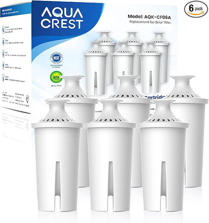 AQUA CREST Replacement for Brita® Filter, Brita® Water Pitchers and Dispensers by AQUACREST