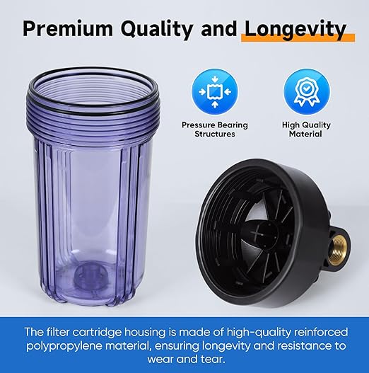 PUREPLUS 2-Stage Whole House Water Filtration System, Iron/Manganese, Taste & - Image 6
