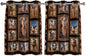 2 Panel Kitchen Cafe Curtains, Desert Camels Sunlight Filtering Nature Air by Hokiten