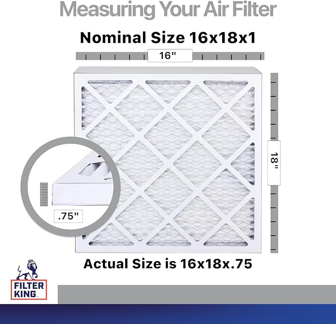 Filter King 16x18x1 Air Filter | 4-PACK | Carbon MERV 8 HVAC Pleated A/C - Image 2