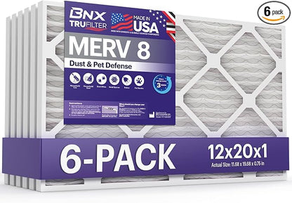 BNX TruFilter 12x20x1 Air Filter MERV 8 by BNX