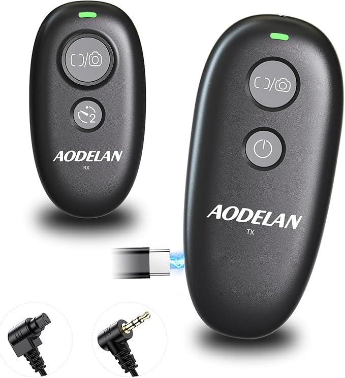 Upgraded Rechargeable Wireless Camera Remote Control Shutter Release for Canon EOS RP, R6 Mark II, Rebel T7, T6,T5, T3, SL2,5D Mark II,5D Mark III,5d Mark iv,6D Mark II, 7d Mark II,7D Series,5D Series
