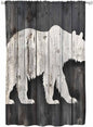 Sheer Curtains 72 Inches Long, Farmhouse Country Rustic Wooden Grain Privacy by Unknown