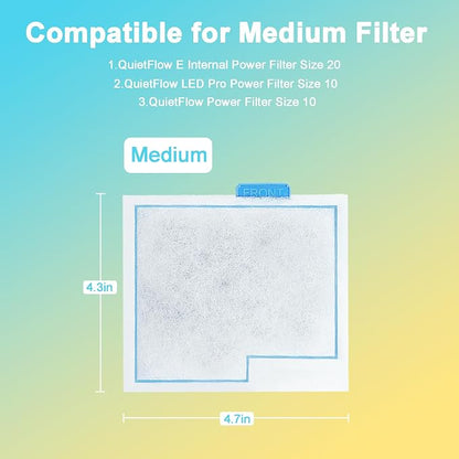 16 Pack Medium Fish Filter Cartridges Replacement Compatible - Image 3