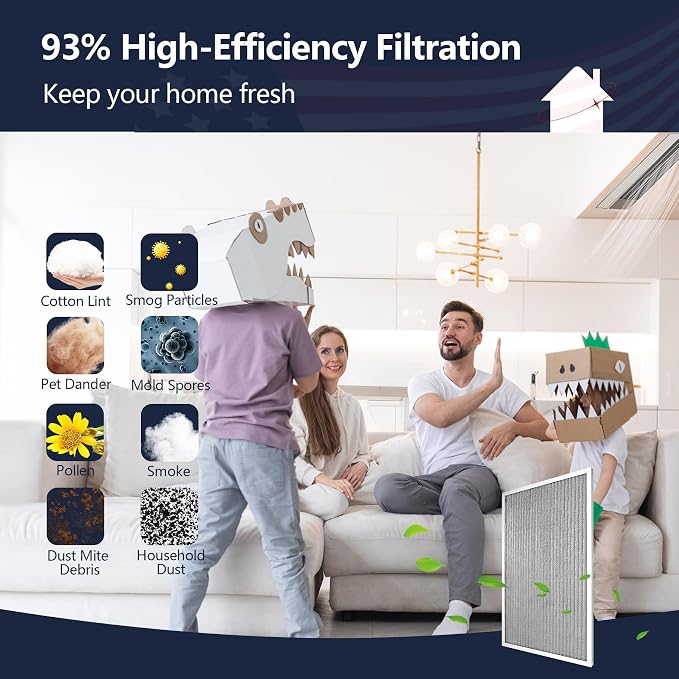 14x30x1 Electrostatic Air Filter, MERV 8 Reusable Aluminum AC/HVAC Furnace - Image 7