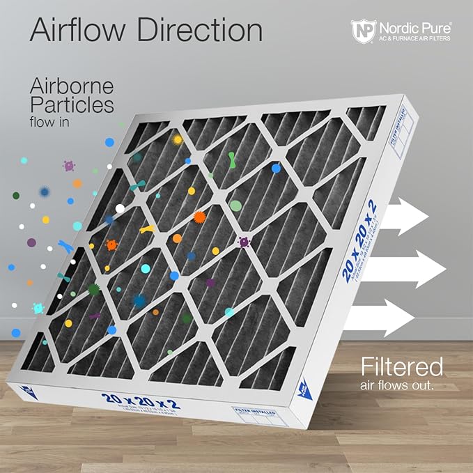 Nordic Pure 20x20x2 Furnace Air Filters MERV 12 Pleated Plus Carbon 3 Pack - Image 8