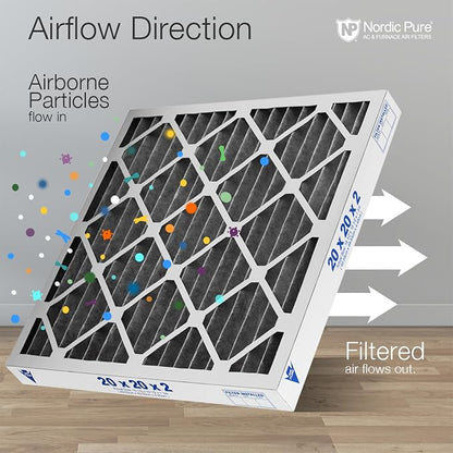 Nordic Pure 20x20x2 Furnace Air Filters MERV 12 Pleated Plus Carbon 3 Pack - Image 8