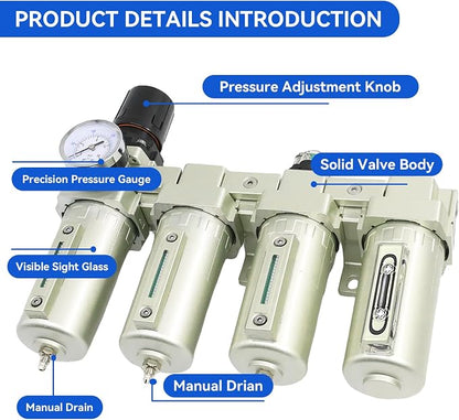 1/2" NPT Industrial Grade 4 Stage Air-Dryer-for-Compressor, - Image 4