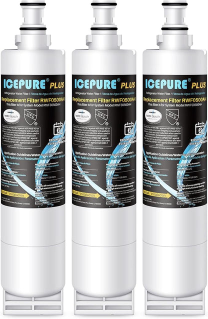 ICEPURE PLUS NSF53&42 Refrigerator Water Filter Replacement by ICEPURE