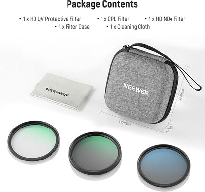 NEEWER 72mm UV/CPL/ND Lens Filter Kit - Image 8