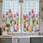 Easter Window Curtains 63 Inch Long 2 Panel Set, Rod Pocket Bedroom Curtains & by Unknown