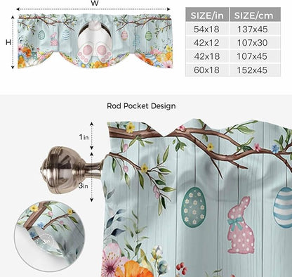 Easter Bunny Tie Up Valance Curtains - Image 6
