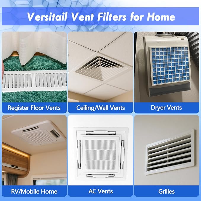 Air Vent Filters Kit, MERV 8 Electrostatic Air Filter, Vent Filters - Image 4