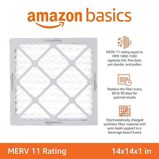 Amazon Basics 14x14x1 Air Filter 6 Pack, MERV 11 AC Furnace Filters - Image 2