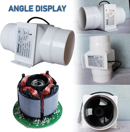 3 Inch Inline Duct Extractor Fan 75Mm 12V Powerful Exhaust Blower Speed - Image 3