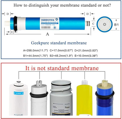 Geekpure Reverse Osmosis RO Membrane 50 GPD -NSF Certificated-Water Filter - Image 4