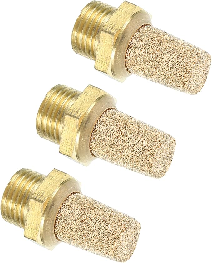 MECCANIXITY 3PCS Pneumatic Exhaust Muffler, g 1/8" Thread Male Sintered Bronze by MECCANIXITY
