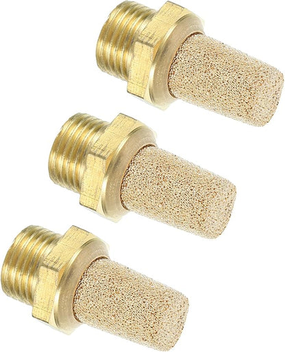 MECCANIXITY 3PCS Pneumatic Exhaust Muffler, g 1/8" Thread Male Sintered Bronze by MECCANIXITY