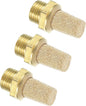 MECCANIXITY 3PCS Pneumatic Exhaust Muffler, g 1/8" Thread Male Sintered Bronze by MECCANIXITY