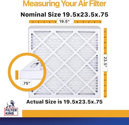 Filter King 20x24x1 Pack | 6-PACK | MERV 13 HVAC Pleated AC Furnace Filters | - Image 2