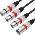 SiYear XLR Splitter Cable 3 Way - 1 XLR Male to 3 Female Patch Y Cable Balanced Microphone Splitter 3 in 1 Cord Audio Adapter (60cm/2FT)