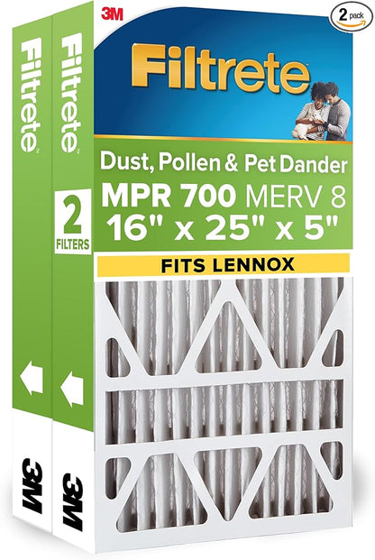 Filtrete 16x25x5 AC Furnace Air Filter, MPR 700, MERV 8, Fits Lennox, Capture by Filtrete