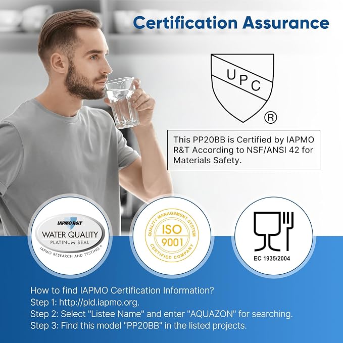 PUREPLUS 5 Micron 20" x 4.5" Whole House Sediment Home Water Filter Replacement - Image 5