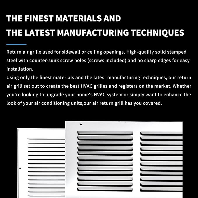 24x8 Return Air Grille, Air Return Vent Cover, Flat Vent Cover, Rejillas De - Image 5