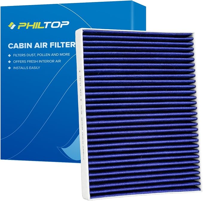PHILTOP Premium Cabin Air Filter w/Dual Activated Carbon, Compatible by PHILTOP