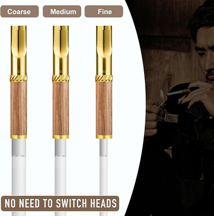 Reusable Washable Cigarette Filter Handcrafted Wood Metal Smoking Cigarette - Image 2