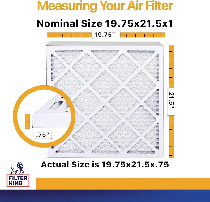Filter King Air Filters 19.75x21.5x1 | 12 Pack | MERV 13 | HVAC Pleated AC - Image 2