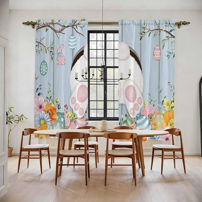 Easter Window Curtains 72 Inch Long 2 Panel Set, Rod Pocket Long Curtains & by Unknown