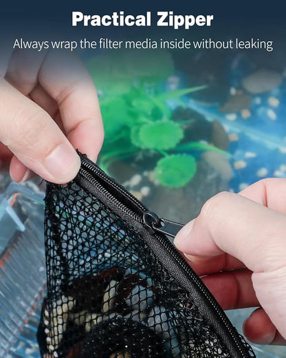 Pawfly 8 Pcs Aquarium Filter Media Bags, Fish Tank Coarse Mesh Bag - Image 5