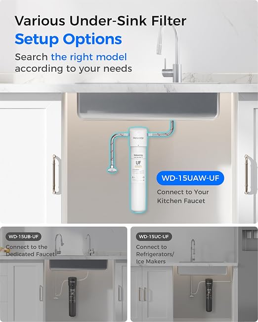 Waterdrop 15UAW-UF 0.01 μm Ultra Filtration Under Sink Water Filter System - Image 6