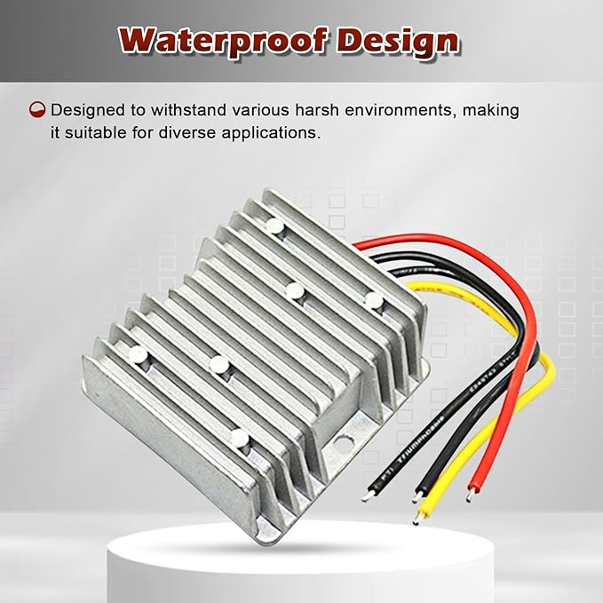 12V to 24V DC Step Up Converter Boost Converter 25A 480W Voltage Regulator Waterproof Power Adapter for Golf Cart Club Car LED Light