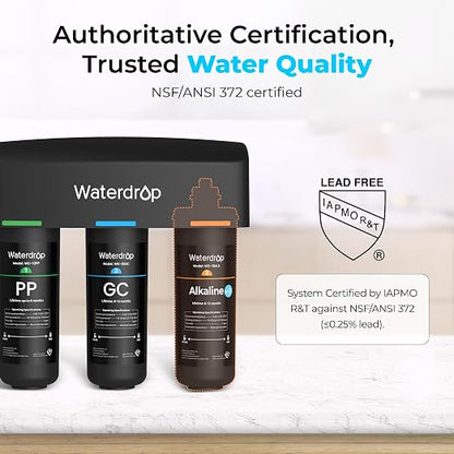 Waterdrop TSB-ALK 8 Layer Slightly Alkaline Under Sink Water Filter System - Image 9