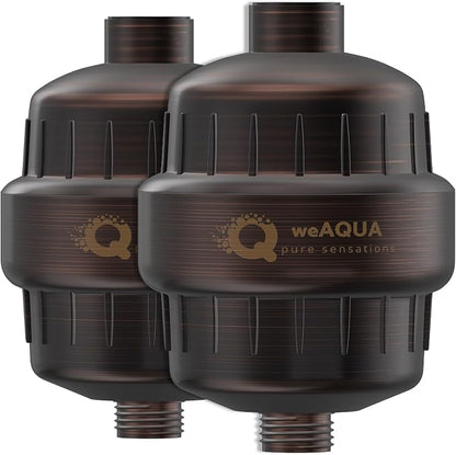 weAQUA Heavy Duty Shower Filter Family 2 PACK – 99% Removal by weAQUA