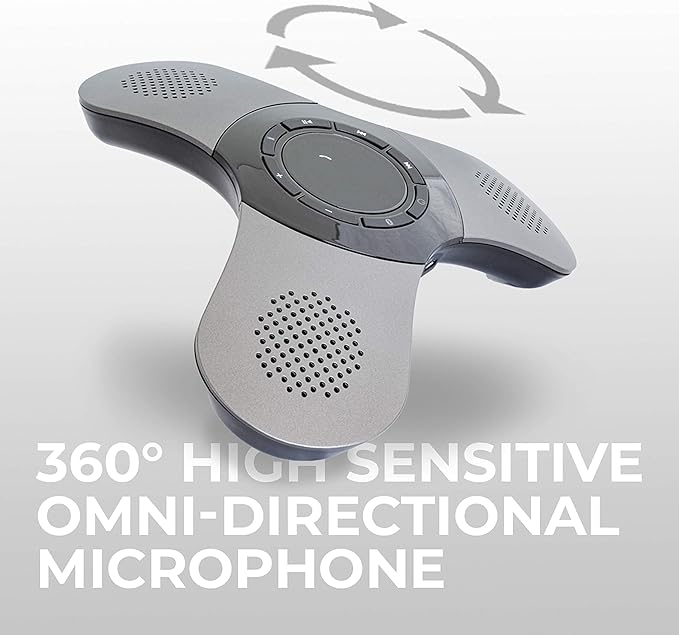 Skywin Bluetooth Conference Speaker with Microphone, Portable Wireless Speaker for Office Desk, Computer, and Laptop, Bluetooth Microphone for Conference Room, Home Office, and PC, Smart Speakerphone