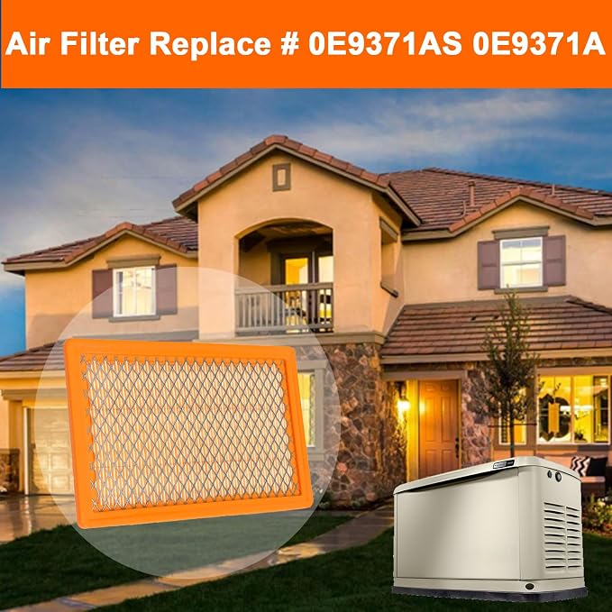 0E9371AS Air Filter for Gene-rac 410cc 530cc 8kW & 11kW Post 2013 Evolution - Image 5