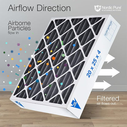 Nordic Pure 20x20x4 Furnace Air Filters MERV 10 Pleated + Carbon 2 Pack - Image 8
