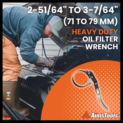Oil Filter Wrench Tool with Positive Grip Handle - Image 2