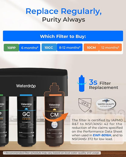 Waterdrop TSB-CM Under Sink Water Filter System Reduce Chloramine, Chlorine - Image 5