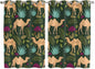 2 Panel Kitchen Cafe Curtains, Retro Desert Camel Sunlight Filtering Nature Air by Hokiten