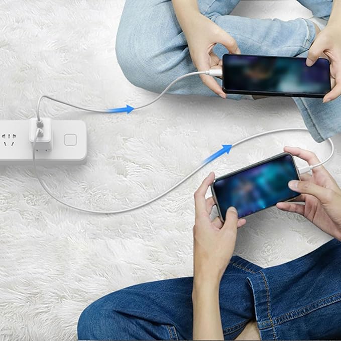 USB Wall Charger, Charger Block，Dual Port USB Cube Chargers，Power Adapter Charging Plug Box Brick for Phone 16/15/14/13/12/11/Pro Max/SE/XS/XR/X,Android Phones, and More (Pure White)